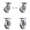 Service Caster 6 Inch V Groove Semi Steel Caster Set with Roller Bearing 2 Swivel Lock 2 Rigid SCC-35S620-VGR-BSL-2-R-2 - alternate 1